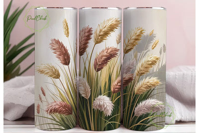 Pampas Grass 20oz Tumbler Wrap Sublimation PixelChick 