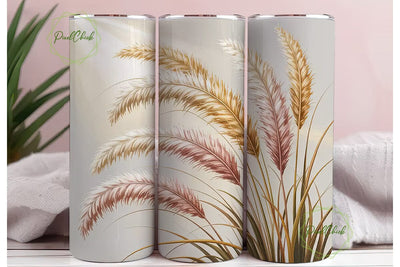 Pampas Grass 20oz Tumbler Wrap Sublimation PixelChick 