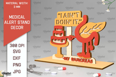 Pancreas Medical Alert Stand Laser Cut. Medical Decor SVG SVG Evgenyia Guschina 