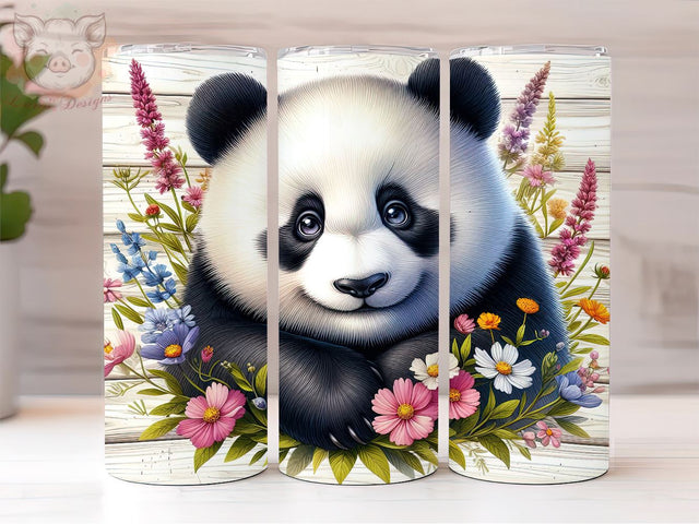 Panda 20oz Tumbler Wrap PNG, Panda PNG Downloads, 20oz Tumbler Png, Sublimation Design, Digital, Digital Download PNG Sublimation Lara' s Designs 