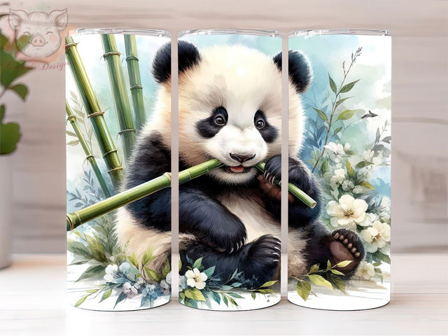 Panda 20oz Tumbler Wrap PNG, Panda PNG Downloads, 20oz Tumbler Png, Sublimation Design, Digital, Digital Download PNG Sublimation Lara' s Designs 