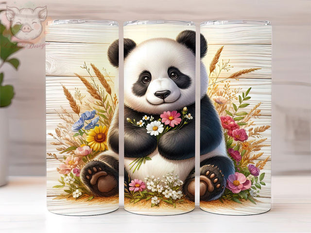 Panda 20oz Tumbler Wrap PNG, Panda PNG Downloads, 20oz Tumbler Png, Sublimation Design, Digital, Digital Download PNG Sublimation Lara' s Designs 