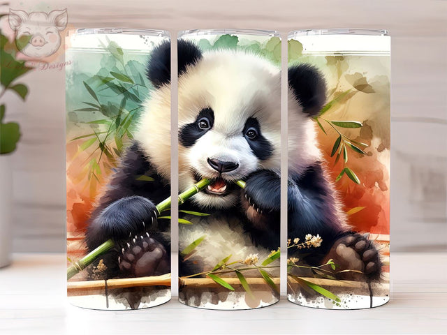Panda 20oz Tumbler Wrap PNG, Panda PNG Downloads, 20oz Tumbler Png, Sublimation Design, Digital, Digital Download PNG Sublimation Lara' s Designs 