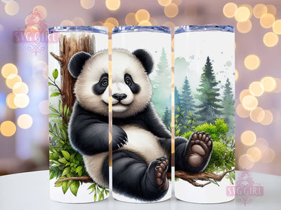 Panda 20oz Tumbler Wrap PNG, Panda Sublimation, Sublimation Design, Instant Digital Download Sublimation SvggirlplusArt 