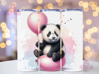 Panda 20oz Tumbler Wrap PNG, Panda Sublimation, Sublimation Design, Instant Digital Download Sublimation SvggirlplusArt 
