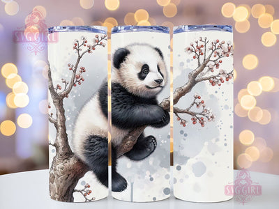 Panda 20oz Tumbler Wrap PNG, Panda Sublimation, Sublimation Design, Instant Digital Download Sublimation SvggirlplusArt 