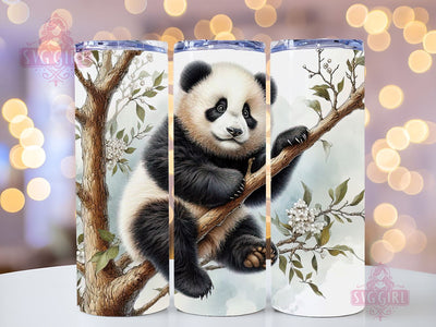 Panda 20oz Tumbler Wrap PNG, Panda Sublimation, Sublimation Design, Instant Digital Download Sublimation SvggirlplusArt 