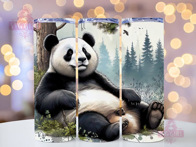 Panda 20oz Tumbler Wrap PNG, Panda Sublimation, Sublimation Design, Instant Digital Download Sublimation SvggirlplusArt 