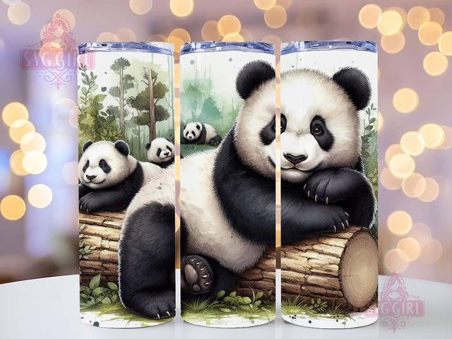 Panda 20oz Tumbler Wrap PNG, Panda Sublimation, Sublimation Design, Instant Digital Download Sublimation SvggirlplusArt 