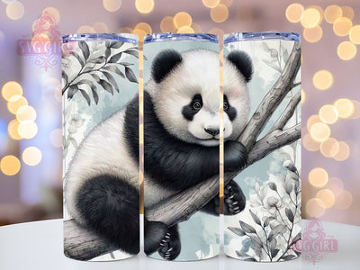 Panda 20oz Tumbler Wrap PNG, Panda Sublimation, Sublimation Design, Instant Digital Download Sublimation SvggirlplusArt 