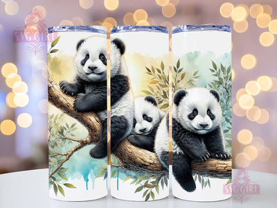 Panda 20oz Tumbler Wrap PNG, Panda Sublimation, Sublimation Design, Instant Digital Download Sublimation SvggirlplusArt 
