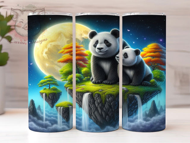 Panda Bear 20oz Cute Wildlife Tumbler, Panda Tumbler, Bear Design, Animal Print, 20oz Wrap, Cute Gift, Wildlife Decor, Bamboo Art Sublimation Lara' s Designs 