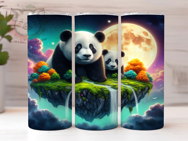 Panda Bear 20oz Cute Wildlife Tumbler, Panda Tumbler, Bear Design, Animal Print, 20oz Wrap, Cute Gift, Wildlife Decor, Bamboo Art Sublimation Lara' s Designs 