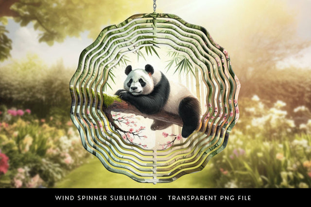Panda Bear wind spinner sublimation design Sublimation BijouBay 
