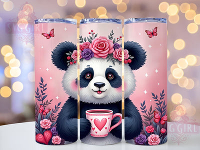 Panda Bubble Tea Cute Animal Boba Asian Tumbler, Bubble Tea Drinkware, 20oz Sublimation Wrap, Cute Animal Cup, Boba Tea Gift, Asian Inspired Tumbler, Whimsical Panda Decor Sublimation SvggirlplusArt 