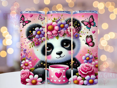 Panda Bubble Tea Cute Animal Boba Asian Tumbler, Bubble Tea Drinkware, 20oz Sublimation Wrap, Cute Animal Cup, Boba Tea Gift, Asian Inspired Tumbler, Whimsical Panda Decor Sublimation SvggirlplusArt 