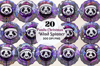 Panda Christmas Wind Spinner Sublimation Regulrcrative 