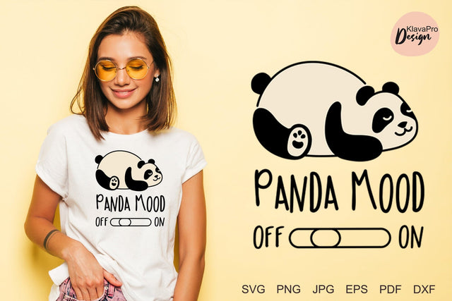 Panda Mood | Funny Cute Panda layered SVG SVG Klava P 