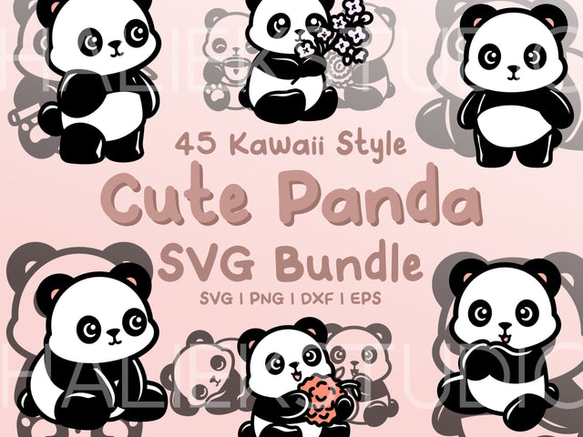 Panda SVG Design Set SVG HalieKStudio 