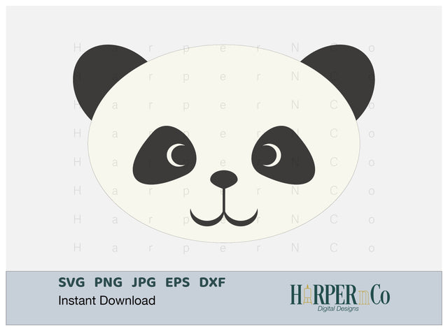 Panda SVG PNG Cut EPS File SVG HarperNCo 