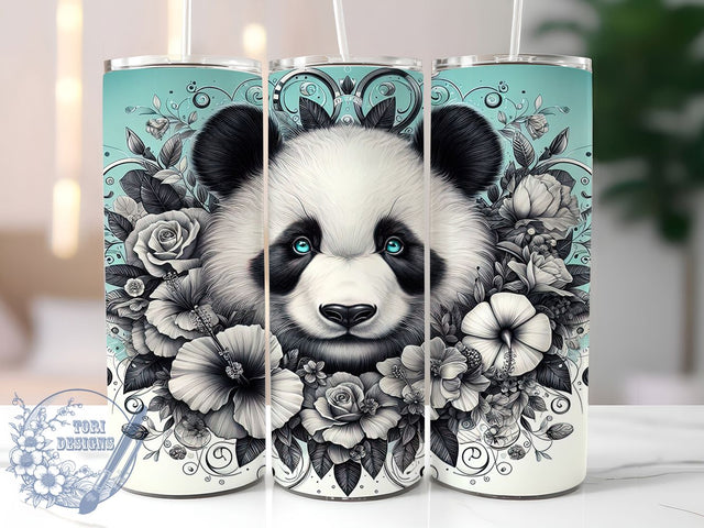 Panda Tropical Jungle Tumbler, Exotic Panda Sublimation Design, Jungle Wildlife Cup Art, 20oz Tropical Tumbler, Whimsical Panda Mug, Stylish Tropical Cup, Cozy Jungle Wrap Sublimation ToriDesigns 