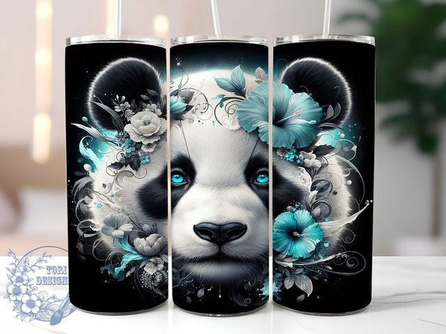 Panda Tropical Jungle Tumbler, Exotic Panda Sublimation Design, Jungle Wildlife Cup Art, 20oz Tropical Tumbler, Whimsical Panda Mug, Stylish Tropical Cup, Cozy Jungle Wrap Sublimation ToriDesigns 