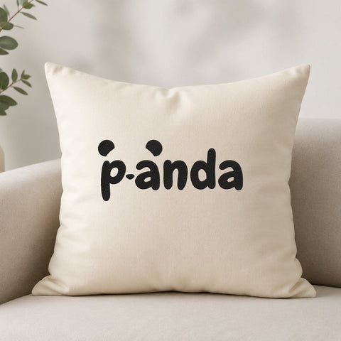 Panda Word Embroidery Design – Cute Panda Face Typography Animal Machine Embroidery File Embroidery/Applique DESIGNS PatternFeed8 