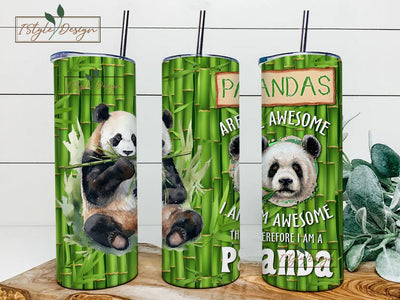Pandas Are Awesome I Am Awesome Therefore I Am A Panda Sublimation iStyleDesign 