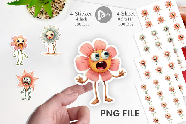 Panic Flower Sticker Sublimation artnoy 