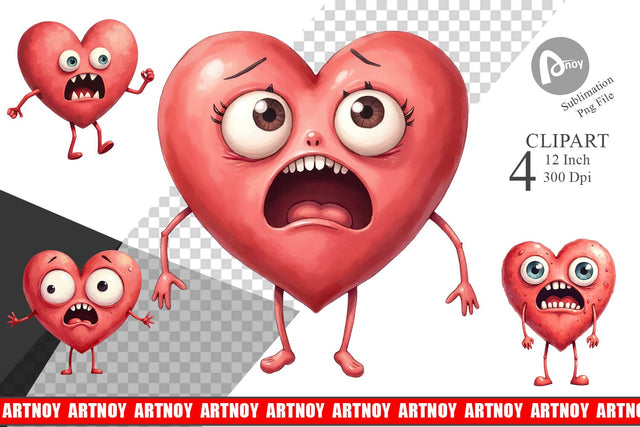 Panic Heart Clipart Sublimation artnoy 