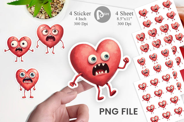 Panic Heart Sticker Sublimation artnoy 