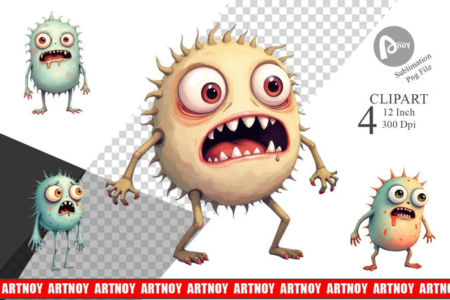 Panic Monster Clipart Sublimation artnoy 