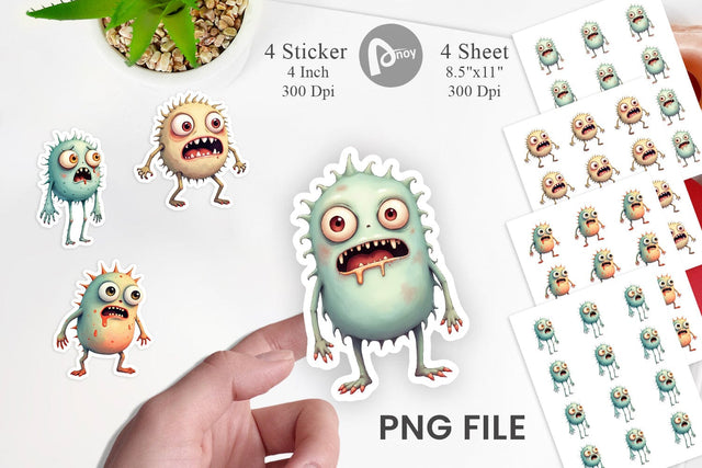 Panic Monster Sticker Sublimation artnoy 
