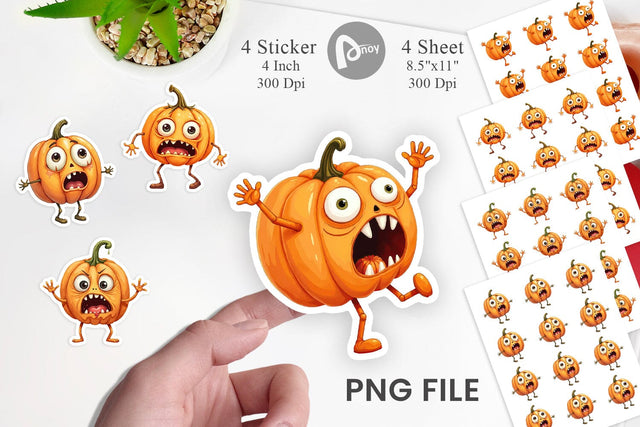 Panic Pumpkin Sticker Sublimation artnoy 