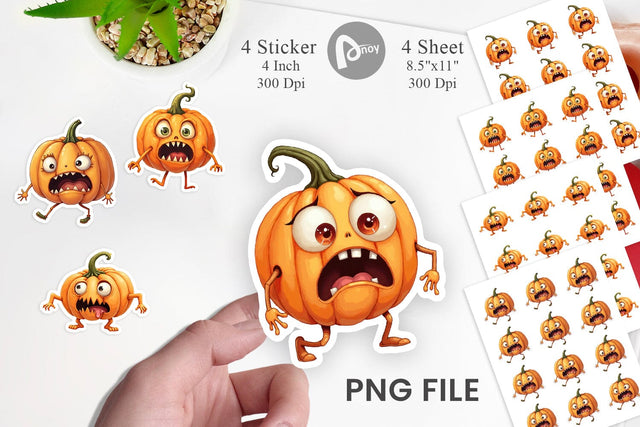 Panic Pumpkin Sticker Sublimation artnoy 