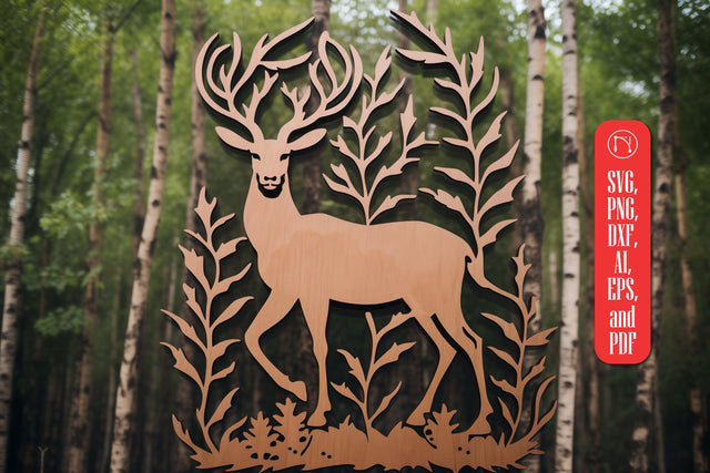 PANNO DEER Wood Laser Cut SVG SVG MD JOYNAL ABDIN 