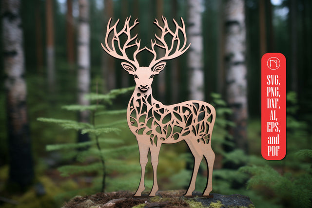 PANNO DEER Wood Laser Cut SVG SVG MD JOYNAL ABDIN 