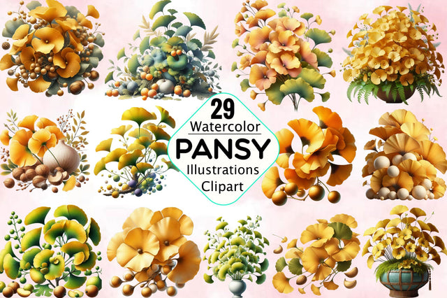 Pansy Sublimation Clipart Sublimation SVGArt 