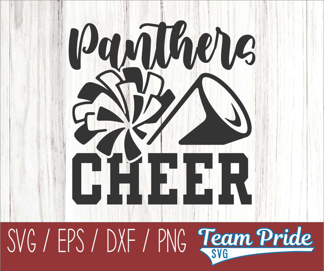 Panther Cheer SVG Printable Digital Download SVG, EPS, DXF, PNG SVG Team Pride SVG 