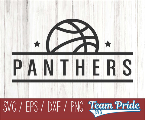 Panthers Basketball SVG Digital Download Printable - SVG, EPS, DXF, PNG 2 SVG Team Pride SVG 