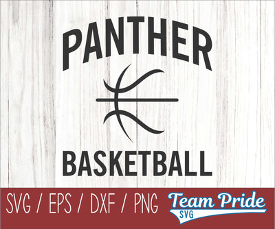 Panthers Basketball SVG Digital Download Printable - SVG, EPS, DXF, PNG SVG Team Pride SVG 
