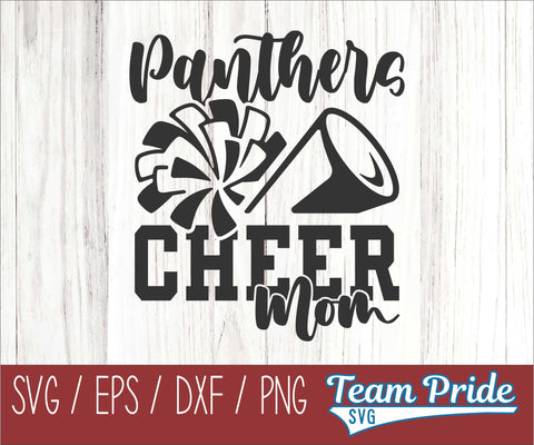 Panthers Cheer Mom SVG Digital Download Printable - SVG, EPS, DXF, PNG SVG Team Pride SVG 