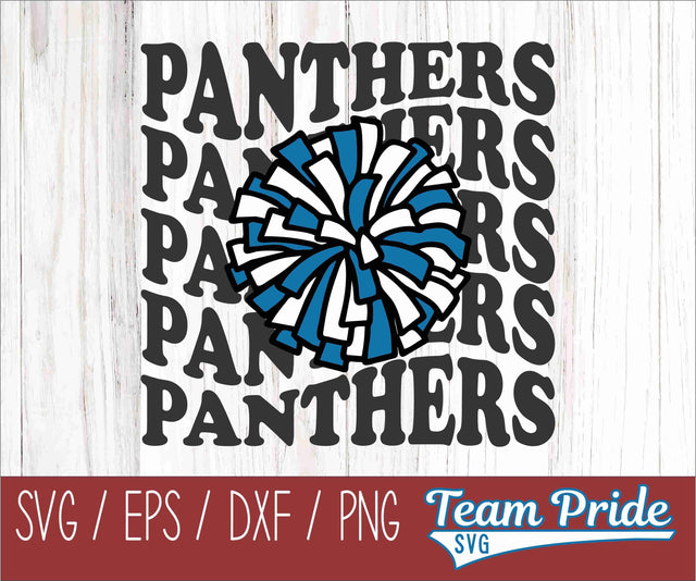 Panthers Cheer SVG Digital Download Printable - SVG, EPS, DXF, PNG SVG Team Pride SVG 