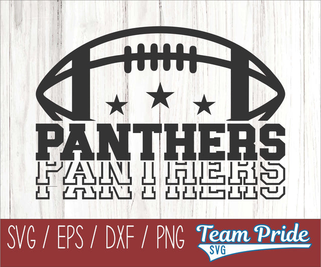Panthers Football SVG Digital Download Printable - SVG, EPS, DXF, PNG SVG Team Pride SVG 