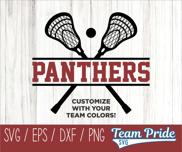 Panthers Lacrosse SVG Digital Download Printable - SVG, EPS, DXF, PNG SVG Team Pride SVG 