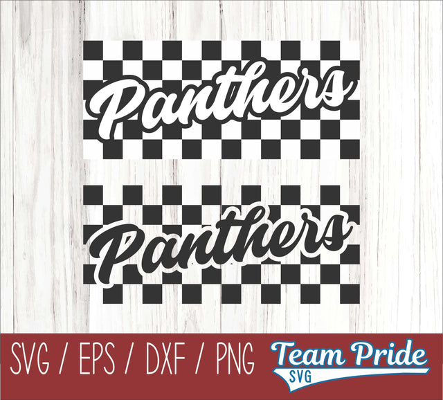 Panthers Retro Team Design SVG Digital Download Printable - SVG, EPS, DXF, PNG SVG Team Pride SVG 