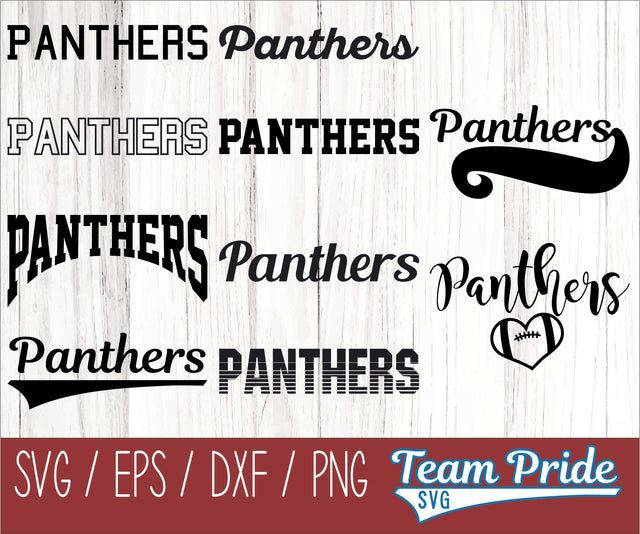 Panthers SVG Bundle Digital Download Printable - SVG, EPS, DXF, PNG SVG Team Pride SVG 