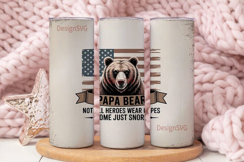 Papa Bear 20oz Tumbler Design Sublimation DesignSVG 