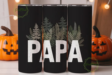 Papa Bear 20oz Tumbler Wrap Sublimation PixelChick 