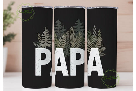 Papa Bear 20oz Tumbler Wrap Sublimation PixelChick 